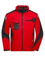 Heren Werk Softshell Jas Daiber JN844 Rood-Zwart